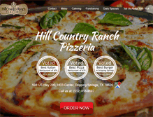 Tablet Screenshot of hillcountryranchpizzeria.com